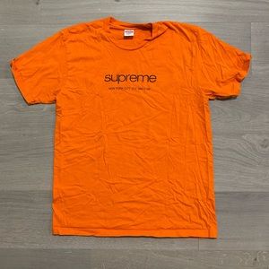 Men’s Supreme Orange New York t-shirt Size L